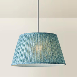 ValueLights Alba Tapered Leaf Pleated Large Ceiling Lamp Shade - Size: 25 x 45 x 45cm - Blue - Wilko - thumbnail 5