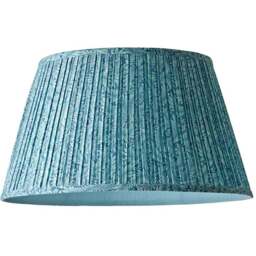 ValueLights Alba Tapered Leaf Pleated Large Ceiling Lamp Shade - Size: 25 x 45 x 45cm - Blue - Wilko