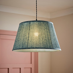 ValueLights Alba Tapered Leaf Pleated Large Ceiling Lamp Shade - Size: 25 x 45 x 45cm - Blue - Wilko - thumbnail 4