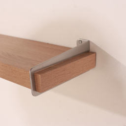 Core Products Keer Oak Effect Chunky Shelf with Slide On Metal Brackets 80cm - Size: 19.5 x 80 x 3.8cm - n/a - Wilko - thumbnail 4