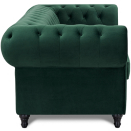 Home Detail Chesterfield 2 Seater Pleat Green Velvet Sofa - Wilko - thumbnail 5