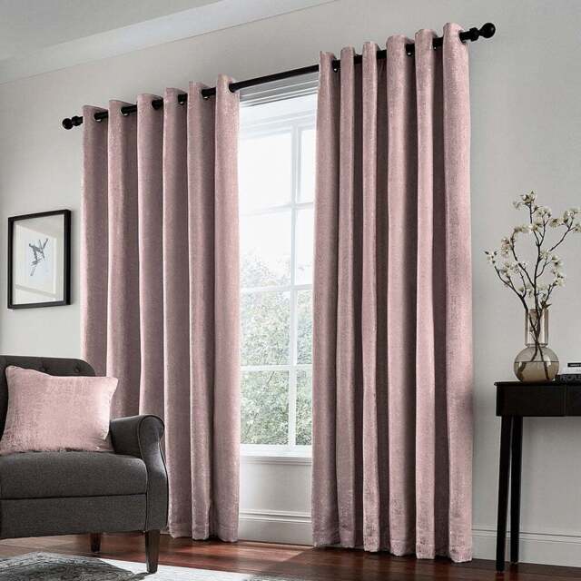 Helena Springfield Roma Lined Rose Eyelet Curtains 228 x 183cm - Size: W 229 x D 183cm - Wilko - image 1