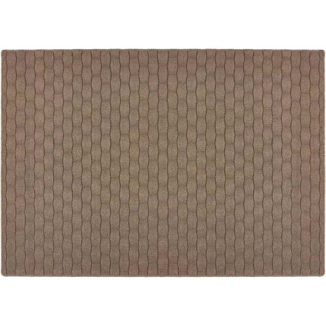 My Mat Mink Sculptured Basketweave Washable Rug 100 x 150cm - Brown - Wilko - image 1