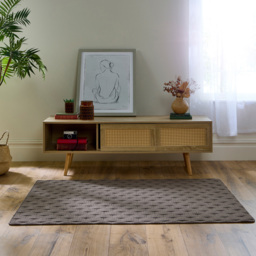 My Mat Mink Sculptured Basketweave Washable Rug 100 x 150cm - Brown - Wilko - thumbnail 3