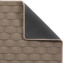 My Mat Mink Sculptured Basketweave Washable Rug 100 x 150cm - Brown - Wilko - thumbnail 4