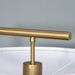 Portland Gold and White Floor Lamp - Size: 47 x 37 x 153cm - Wilko - thumbnail 4