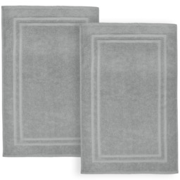 Velosso Grey Cotton Hotel Bath Mat - Silver - Wilko - thumbnail 4