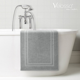 Velosso Grey Cotton Hotel Bath Mat - Silver - Wilko - thumbnail 5