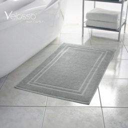 Velosso Grey Cotton Hotel Bath Mat - Silver - Wilko - thumbnail 6