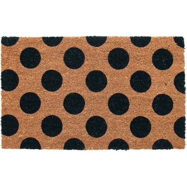 Coco & Coir Polka Beauty Coir Door Mat 40 x 60cm - n/a - Coco & Coir ® - Wilko - image 1