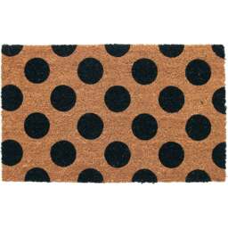 Coco & Coir Polka Beauty Coir Door Mat 40 x 60cm - n/a - Coco & Coir ® - Wilko