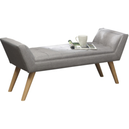 GFW Milan Grey Ottoman Window Seat - Size: 43 x 118 x 51cm - Wilko - thumbnail 3