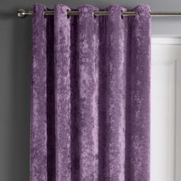 Intimates Mauve Crushed Velvet Door Curtain 117X213cm - Size: W 117 x D 213cm - Purple - Wilko - thumbnail 3