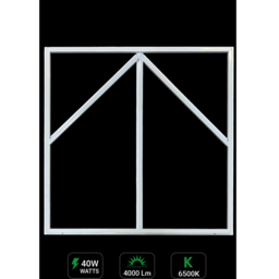 ENER-J 40W 6500K Cool White LED Frame Panel Light with Blue Arrow 600 x 600mm - Size: 65 x 4 x 65cm - Wilko - thumbnail 6