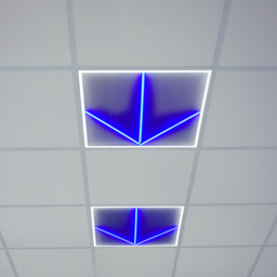 ENER-J 40W 6500K Cool White LED Frame Panel Light with Blue Arrow 600 x 600mm - Size: 65 x 4 x 65cm - Wilko - thumbnail 3