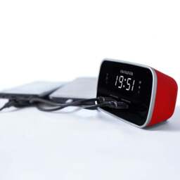 Aiwa CRU-19 Digital Dual Alarm Clock - Size: 9.0  x 14.0  x 7.0 cm - Red - Wilko - thumbnail 6