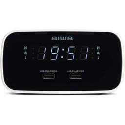 Aiwa CRU-19 Digital Dual Alarm Clock - Size: 9.0  x 14.0  x 7.0 cm - Red - Wilko - thumbnail 5