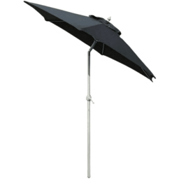 Marco Paul Black Garden Umbrella Parasol 2m - Wilko - thumbnail 1