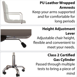 VIDA DESIGNS Calbo White Office Chair - Wilko - thumbnail 7