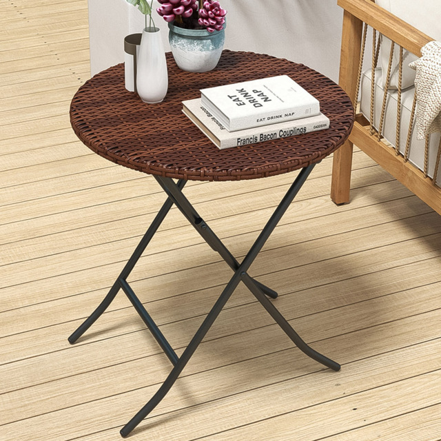 Outsunny Mixed Brown PE Rattan Foldable Coffee Table - Size: 93 x 61 x 13cm - Wilko - image 1