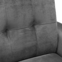 Julian Bowen Monza 2 Seater Dark Grey Velvet Sofa - Wilko - thumbnail 6