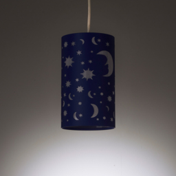 Kliving Midnight Navy Blue Moon and Stars Moonlight Pendant Light - Size: 22 x 13 x 13cm - Wilko - thumbnail 3