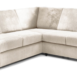 Luxor 5 Seater Cream Jumbo Cord Full Back L Shaped Corner Sofa Set - Wilko - thumbnail 5