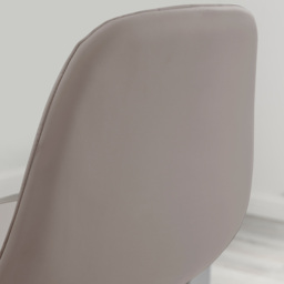 Furniturebox Solara Cappuccino Faux Leather Silver Legs Counter Stools Set of 2 - Brown - Wilko - thumbnail 4