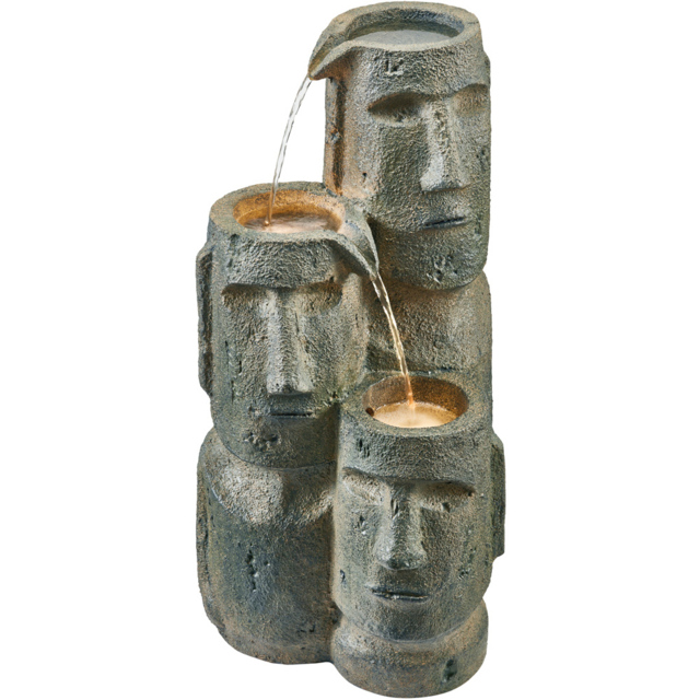 Garden Gear Faces Rockface Cascade Water Feature - Size: 73 x 38 x 37cm - Grey - Wilko - image 1