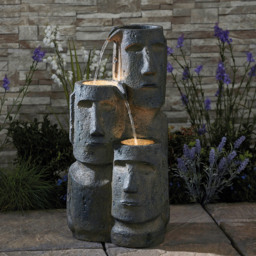 Garden Gear Faces Rockface Cascade Water Feature - Size: 73 x 38 x 37cm - Grey - Wilko - thumbnail 7