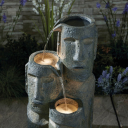 Garden Gear Faces Rockface Cascade Water Feature - Size: 73 x 38 x 37cm - Grey - Wilko - thumbnail 6