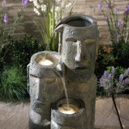 Garden Gear Faces Rockface Cascade Water Feature - Size: 73 x 38 x 37cm - Grey - Wilko - thumbnail 5