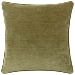Yard Olive Heavy Chenille Reversible Cushion - Size: 50 x 50 cm - Green - Yard Living - Wilko - thumbnail 1