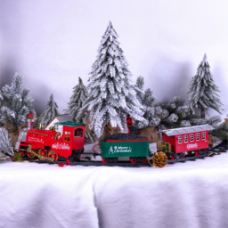 St Helens 2 Carriages Battery Operated Christmas Train Set - Size: 377 x 12 x 377cm - Multi - Wilko - thumbnail 6
