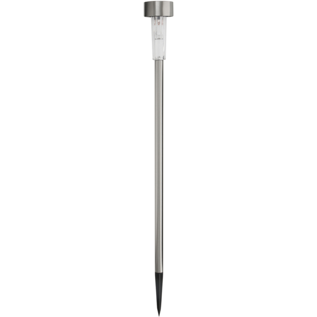 Luxform Fuego LED Solar Garden Spike Light - Size: 6.2 x 6.2 x 70cm - Silver - Wilko - image 1