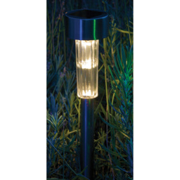 Luxform Fuego LED Solar Garden Spike Light - Size: 6.2 x 6.2 x 70cm - Silver - Wilko - thumbnail 4