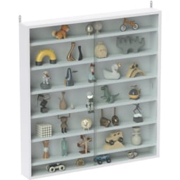 HOMCOM 7-TierWhite Wall Display Cabinet - Size: 83.0 cm x 9.5 cm x 80.0 cmcm - Wilko - thumbnail 3