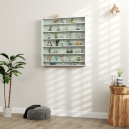 HOMCOM 7-TierWhite Wall Display Cabinet - Size: 83.0 cm x 9.5 cm x 80.0 cmcm - Wilko - thumbnail 6