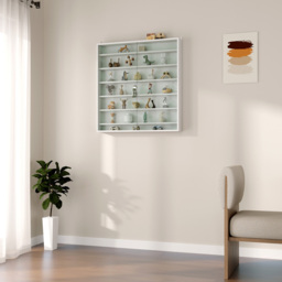 HOMCOM 7-TierWhite Wall Display Cabinet - Size: 83.0 cm x 9.5 cm x 80.0 cmcm - Wilko - thumbnail 5