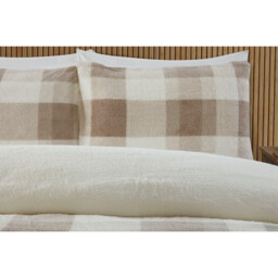 Teddy Fleece Duvet Set - Natural/King - Wilko - thumbnail 5