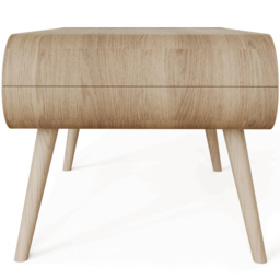 GFW Vionna 2 Shelf Oak Curved Coffee Table - Size: 50 x 100 x 56cm - Wilko - thumbnail 5