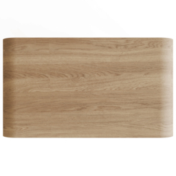 GFW Vionna 2 Shelf Oak Curved Coffee Table - Size: 50 x 100 x 56cm - Wilko - thumbnail 6