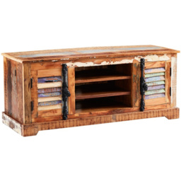 Brooklyn Camea 2 Door 3 Shelf Wooden TV Cabinet - Brown - Wilko - thumbnail 3