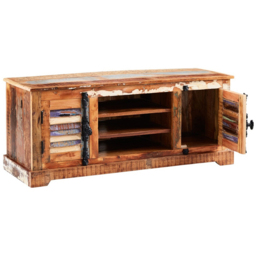 Brooklyn Camea 2 Door 3 Shelf Wooden TV Cabinet - Brown - Wilko - thumbnail 4