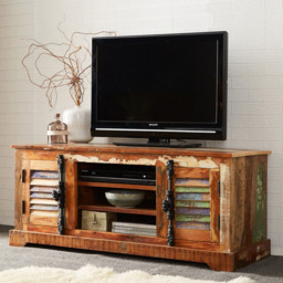 Brooklyn Camea 2 Door 3 Shelf Wooden TV Cabinet - Brown - Wilko - thumbnail 6