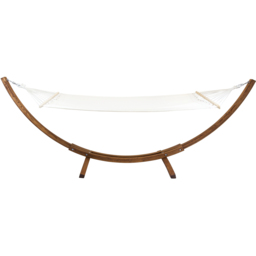 Charles Bentley Cream Canvas Hammock with Wooden Arc Stand - Size: 1 Seater - Wilko - thumbnail 4