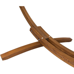 Charles Bentley Cream Canvas Hammock with Wooden Arc Stand - Size: 1 Seater - Wilko - thumbnail 6