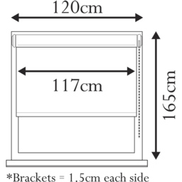Plain Blackout Roller Blinds - Rich Teal/120cm - Wilko - thumbnail 6