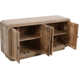 Brooklyn Hudson 4 Door Carved Mango Wood Large Sideboard - Brown - Wilko - thumbnail 5