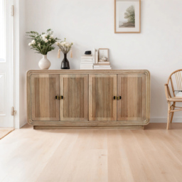 Brooklyn Hudson 4 Door Carved Mango Wood Large Sideboard - Brown - Wilko - thumbnail 7